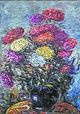 Imagen - 'Les dahlias au vase bleu'.