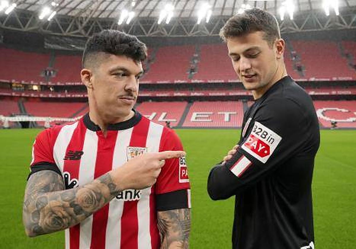 Capa y Agirrezabala lucen en las mangas de sus camisetas al nuevo patrocinador.