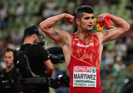 Asier Martínez, tras proclamarse campeón europeo en 2022.