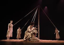 Una escena del pase gráfico de la obra que se estrena el jueves.