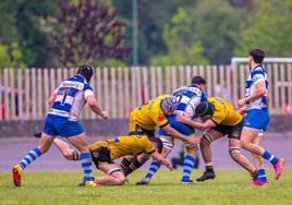 Un encuentro del Getxo Rugby esta temporada.