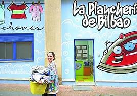 Vistoso. Tamara del Cura abrió a finales del año pasado una planchería en Miribilla.