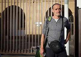 Xabier Atristain, cuando salió de prisión el año pasado.