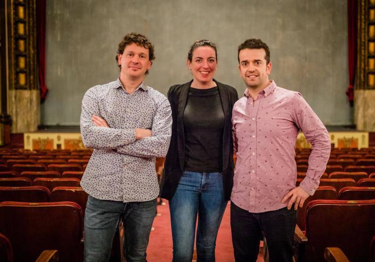 Los músicos Luis Orduña, Lara Diloy y Joaquín Díaz.