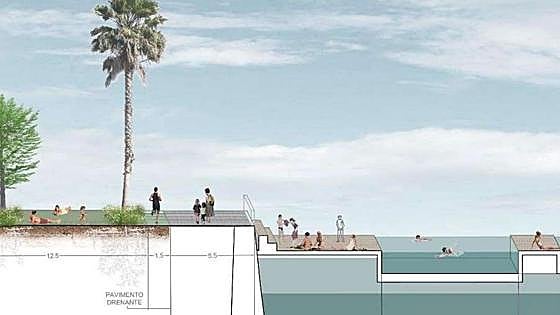 El paseo del puerto de Santurtzi tendrá su propia 'playa'