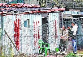 Imagen de las chabolas.