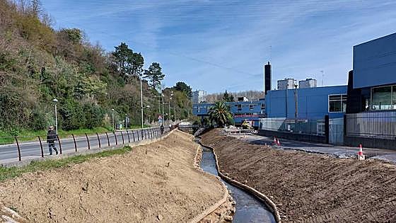 La restauración del cauce del Castaños reduce el riesgo de inundaciones en Barakaldo