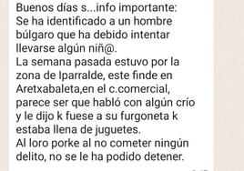 La Ertzaintza investiga la veracidad de un mensaje viral sobre un hombre que acosa a menores en Vitoria