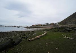 Vista del Puerto Deportivo desde la playa de la Bola, en Getxo