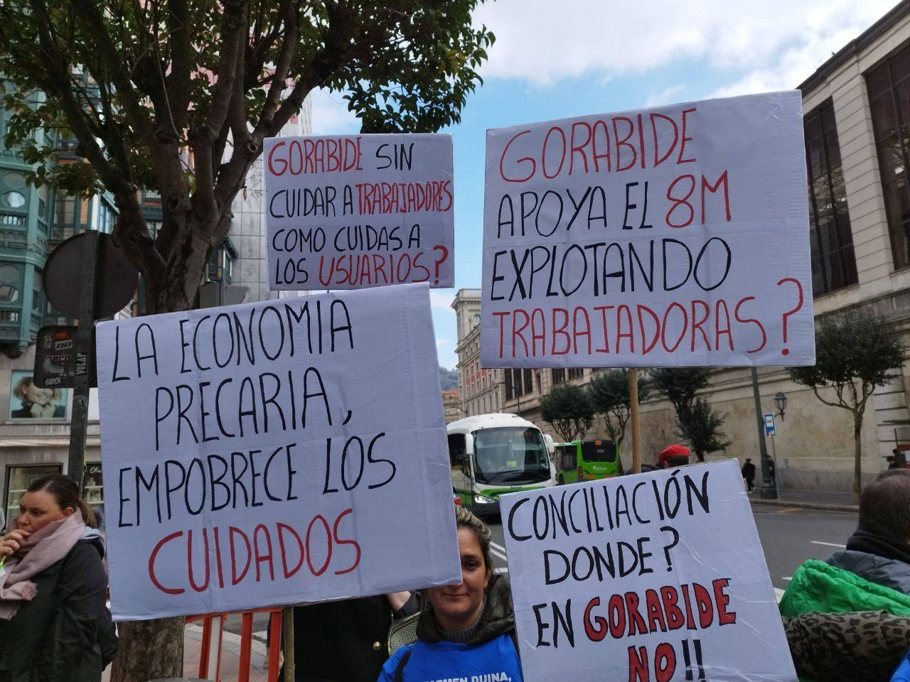 Protesta de trabajadores de Gorabide