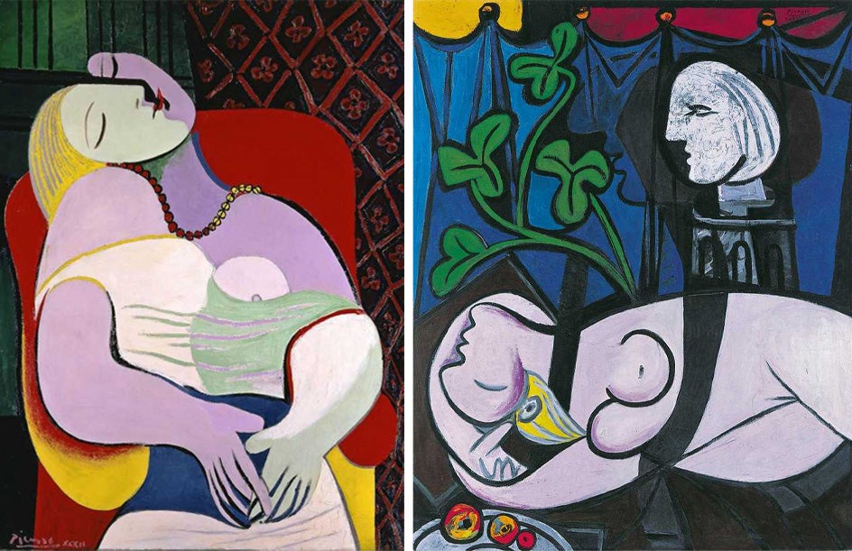 'El sueño' (1932) y 'Desnudo, hojas verdes y busto' (1932), dos de las obras de Picasso que se pueden ver en el Tate Modern.