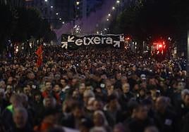 Manifestación de apoyo a los presos de ETA.