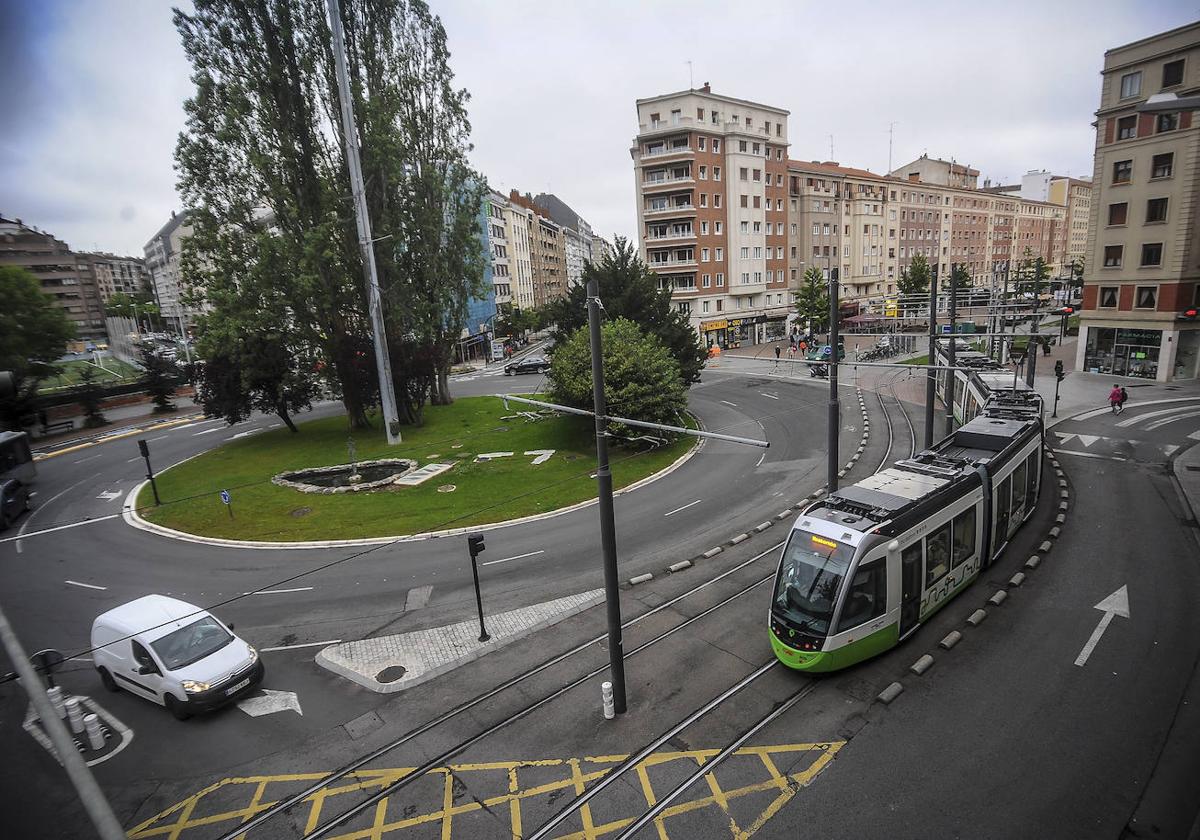 El tranvía a su paso por Lovaina.