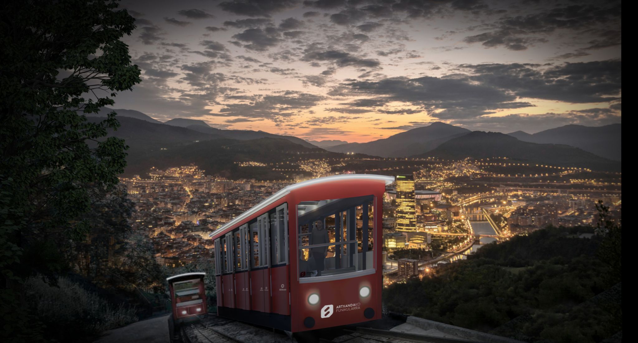 El funicular de Artxanda se renueva: 220 placas solares, vagones más grandes y una nueva estación