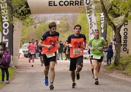 Un grupo de corredores, camino del santuario de Estíbaliz durante la edición del pasado año.