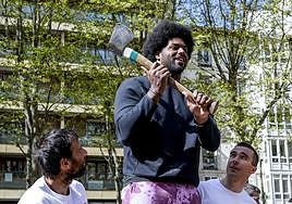 En imágenes: Cameron Jordan, aizkolari por un día