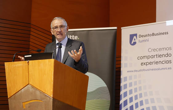 Jose Galíndez, presidente del Círculo de Empresarios, durante su intervención en la jornada organizada por la Alumni