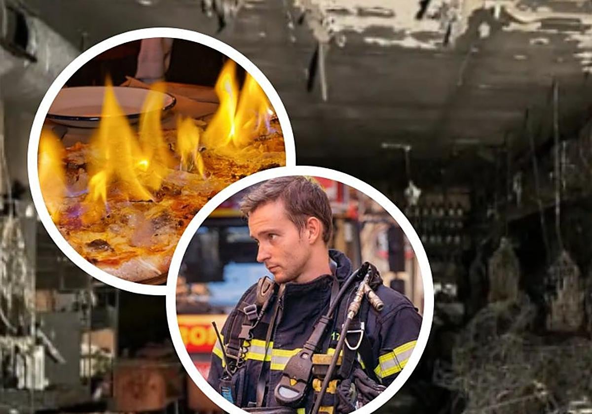El 'influencer' bombero que alertó sobre el peligro de flambear la pizza Inferno del Burro Canaglia