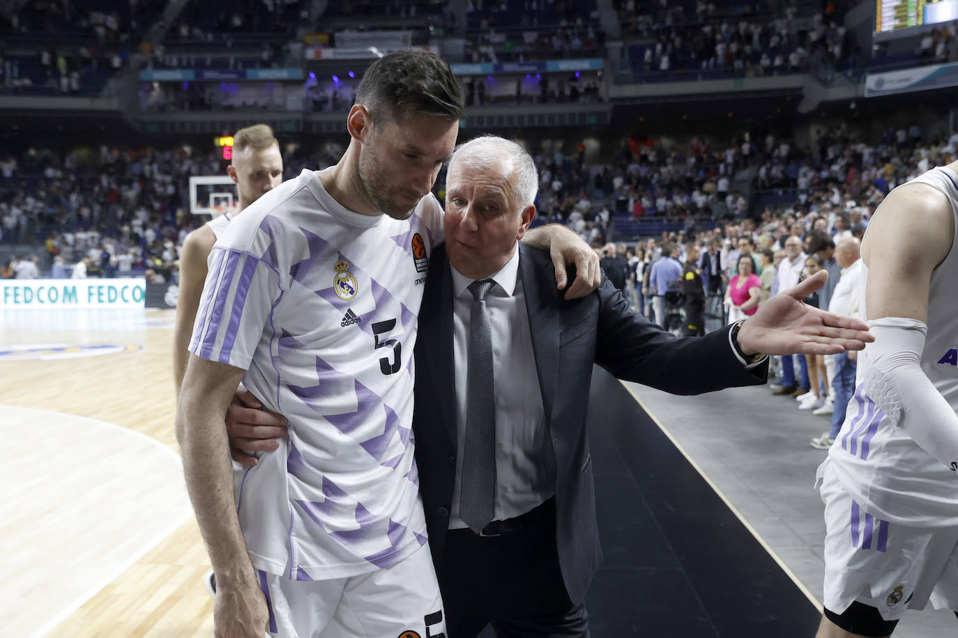 La pelea entre el Real Madrid y el Partizan, en imágenes