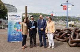 Presentación del programa del Foro Mundial del Atún en el Itsasmuseum, esta mañana en Bilbao.