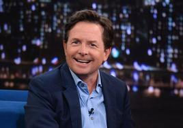Michael J. Fox durante otra entrevista en el show de Jimmy Fallon