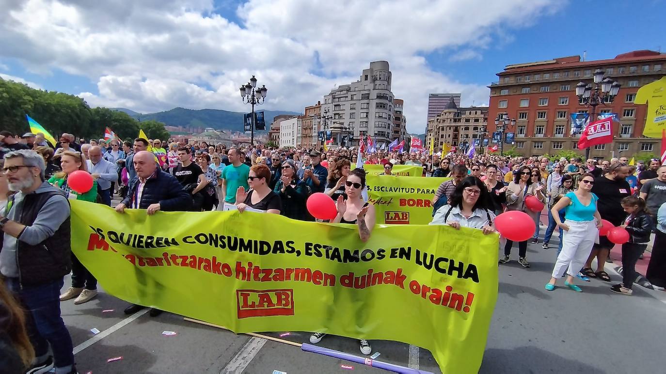 Los sindicatos toman las calles de Bilbao