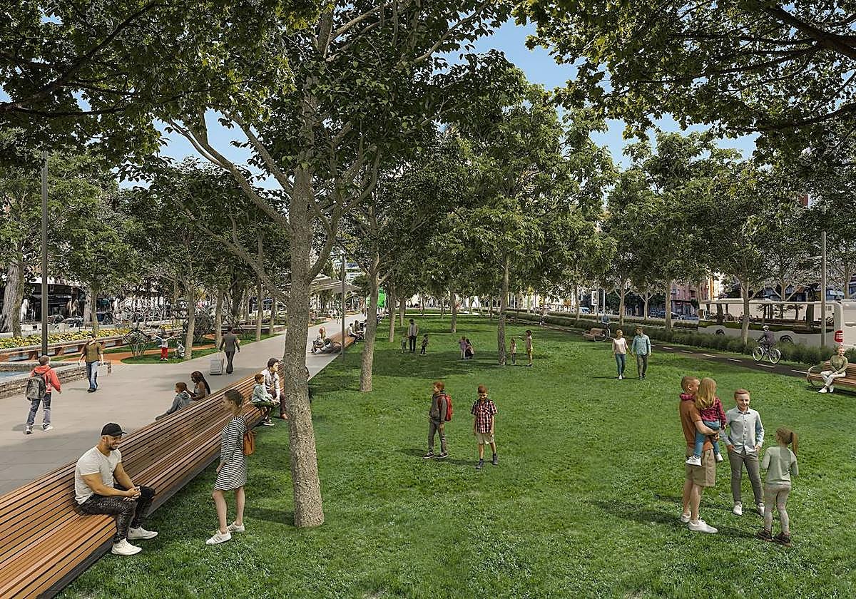 Aspecto que lucirá la calle Los Herrán tras su remodelación.