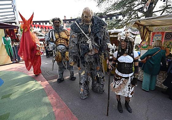 Una edición antigua de la feria medieval de Berango.