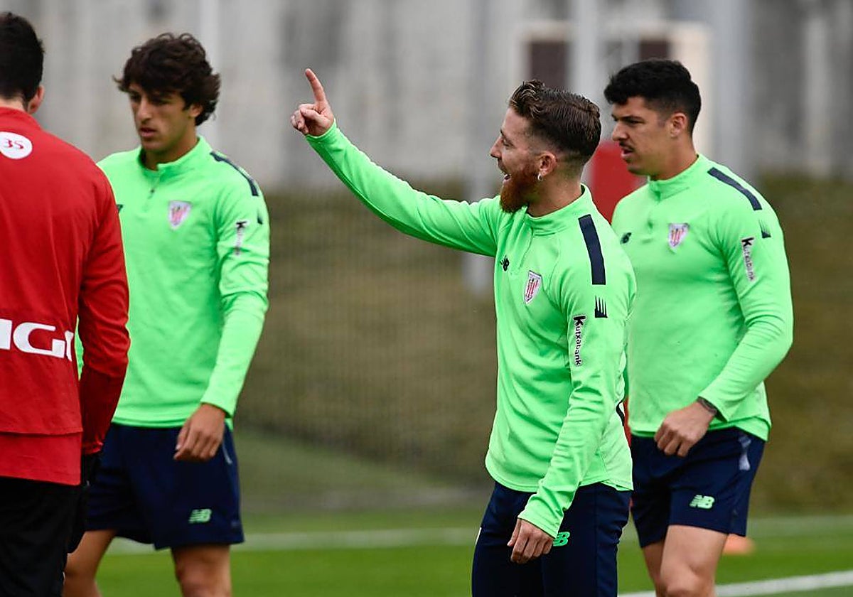 Iker Muniain hoy en Lezama.