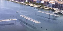 El futuro puente 'All Iron Zubia', que ha contado con el diseño del ingeniero alemán Michael Schlaich, será móvil para dejar paso a los barcos.