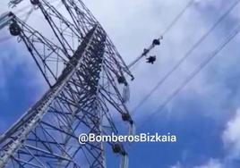 Imagen del vídeo difundido por Bomberos Bizkaia