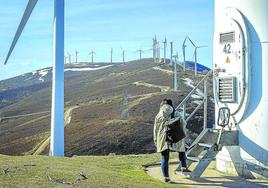 Aerogeneradores en el parque de Elgea, que con 23 años es el más antiguo del País Vasco.