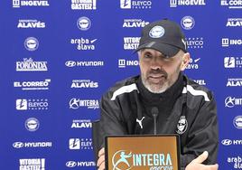 Iñigo Juaristi, durante la rueda de prensa.