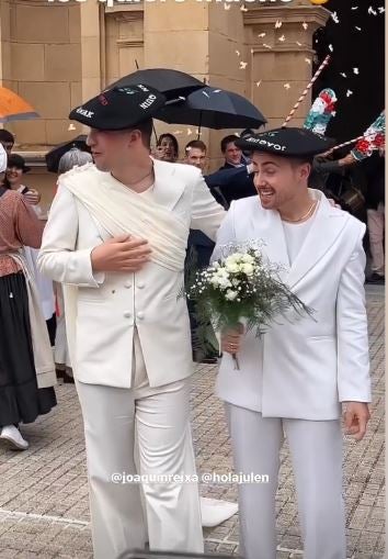 Así ha sido la boda en San Sebastián de los influencers Julen Hernández y Joaquín Reixa