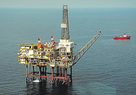 La reserva de gas La Gaviota, situada frente a la costa vizcaína de Bermeo.