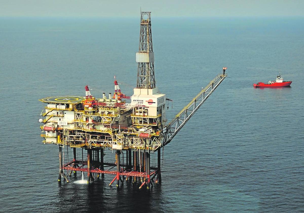 La reserva de gas La Gaviota, situada frente a la costa vizcaína de Bermeo.