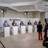 Así piden el voto las candidatas a la Alcaldía de Vitoria