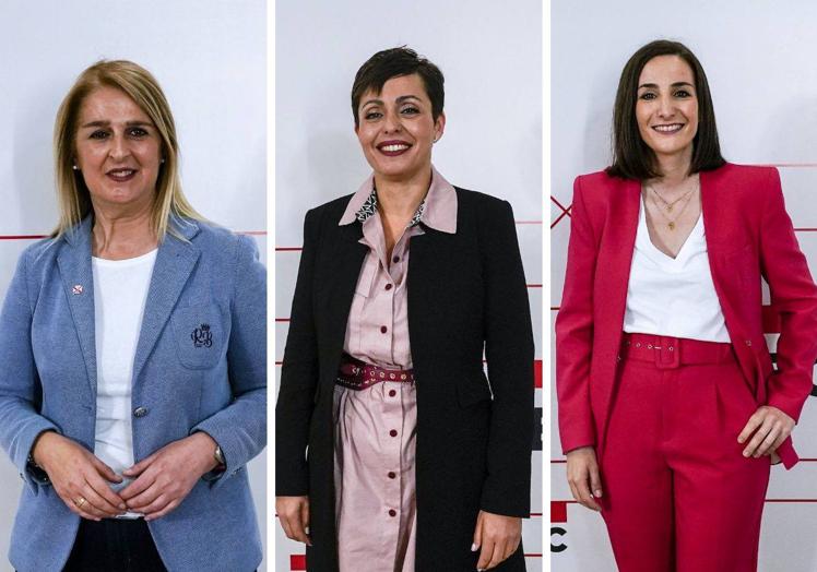 Ainhoa Domaica, Rocío Vitero y Garbiñe Ruiz.