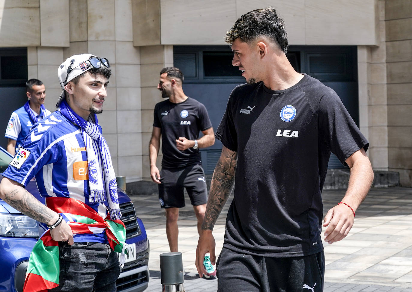 Los jugadores se dejan ver por las calles de Las Palmas