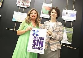 La consejera de Salud, Gotzone Sagardui, junto a la directora de Salud Pública, Itziar Larizgoitia.