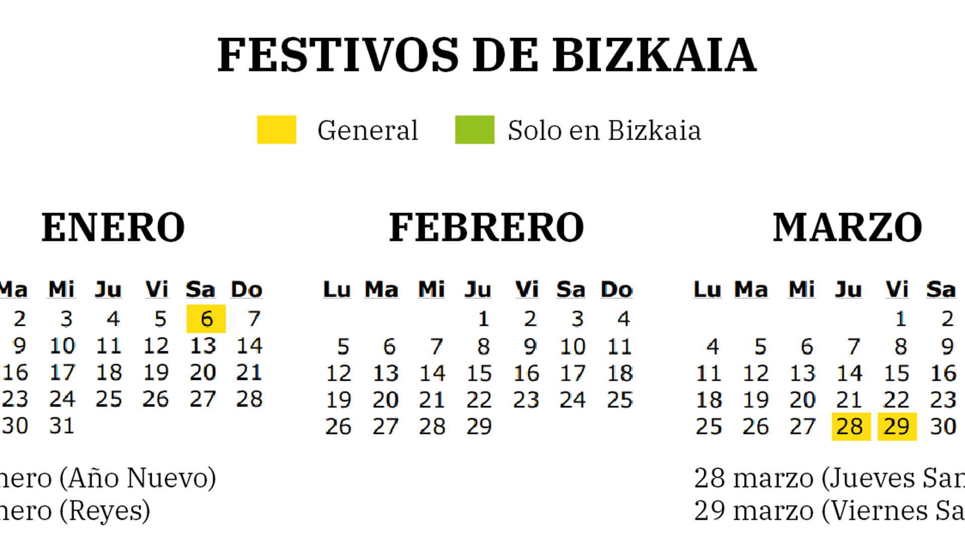 Festivo En Bizkaia 2023 Calendario laboral de Bizkaia en 2024: consulta todos los festivos | El  Correo