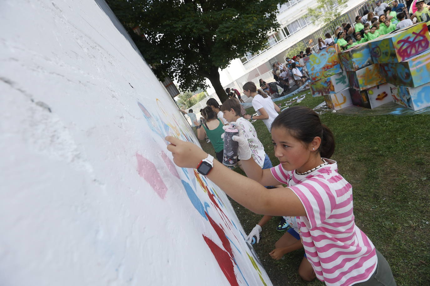 Oleada de apoyo a la escuela pública vasca en Mungia