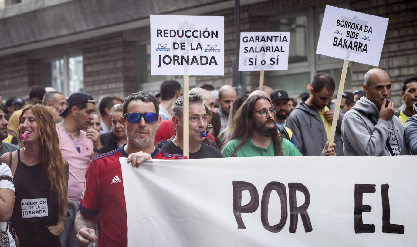 Primera jornada de huelga en la fábrica de Michelin en Vitoria