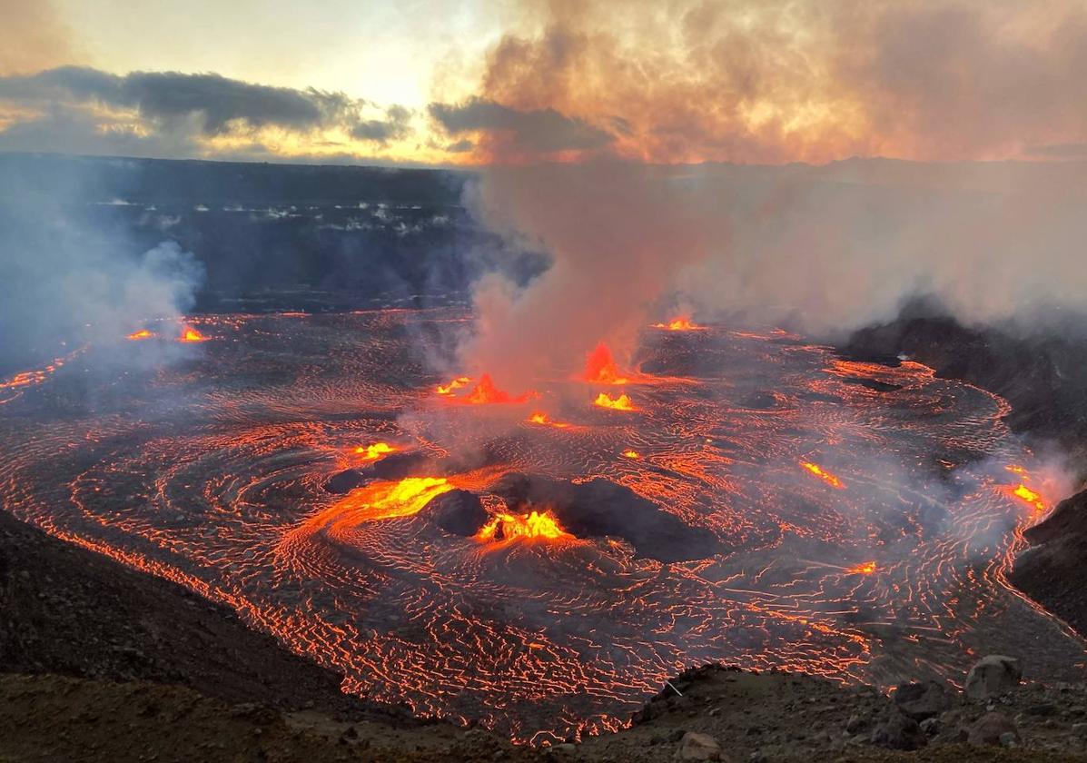 mapa del volcán kilauea