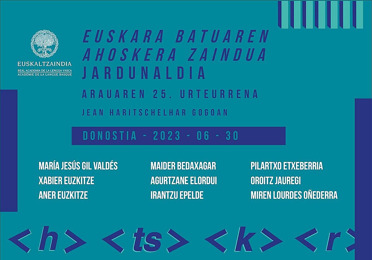 Euskara batuaren ahoskera zainduari buruzko jardunaldiak, Donostian