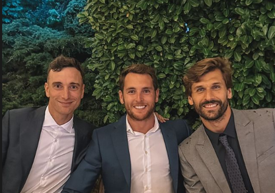 Fernado Amorebieta, Ibai Gómez y Fernando Llorente se reencontraron en la boda de Javi Martínez