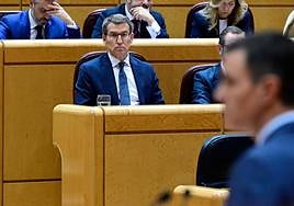 Debate entre Feijóo y Sánchez en el Senado.