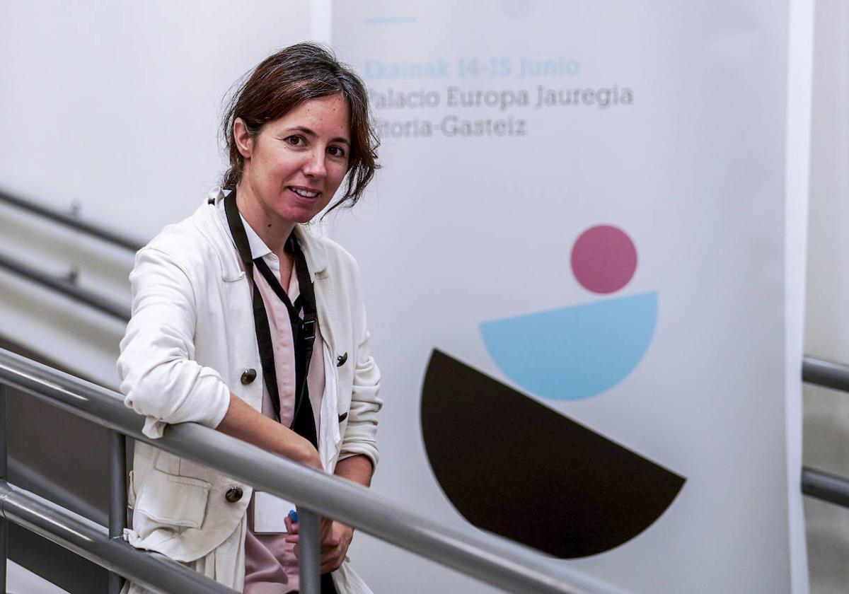 Leire Gartzia en el Palacio de Congresos Europa.