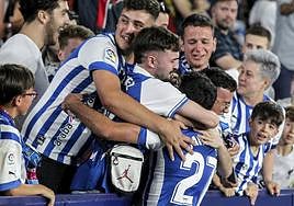 Explosión de júbilo de los albiazules.