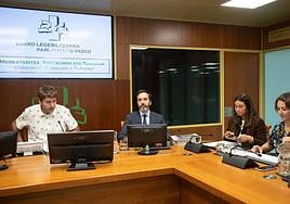 Hurtado, durante su comparecencia en el Parlamento vasco.